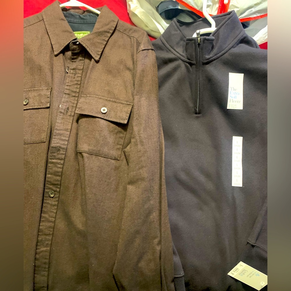 Lot of 2 mens shirts, size L
